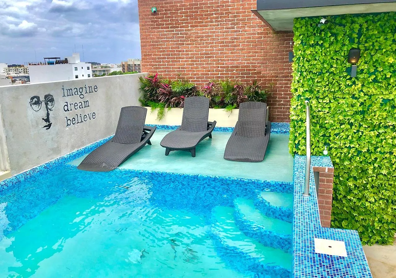 Vintage And Modern Studio Con Alberca En Rooftop Believe Playa del Carmen Lägenhet
